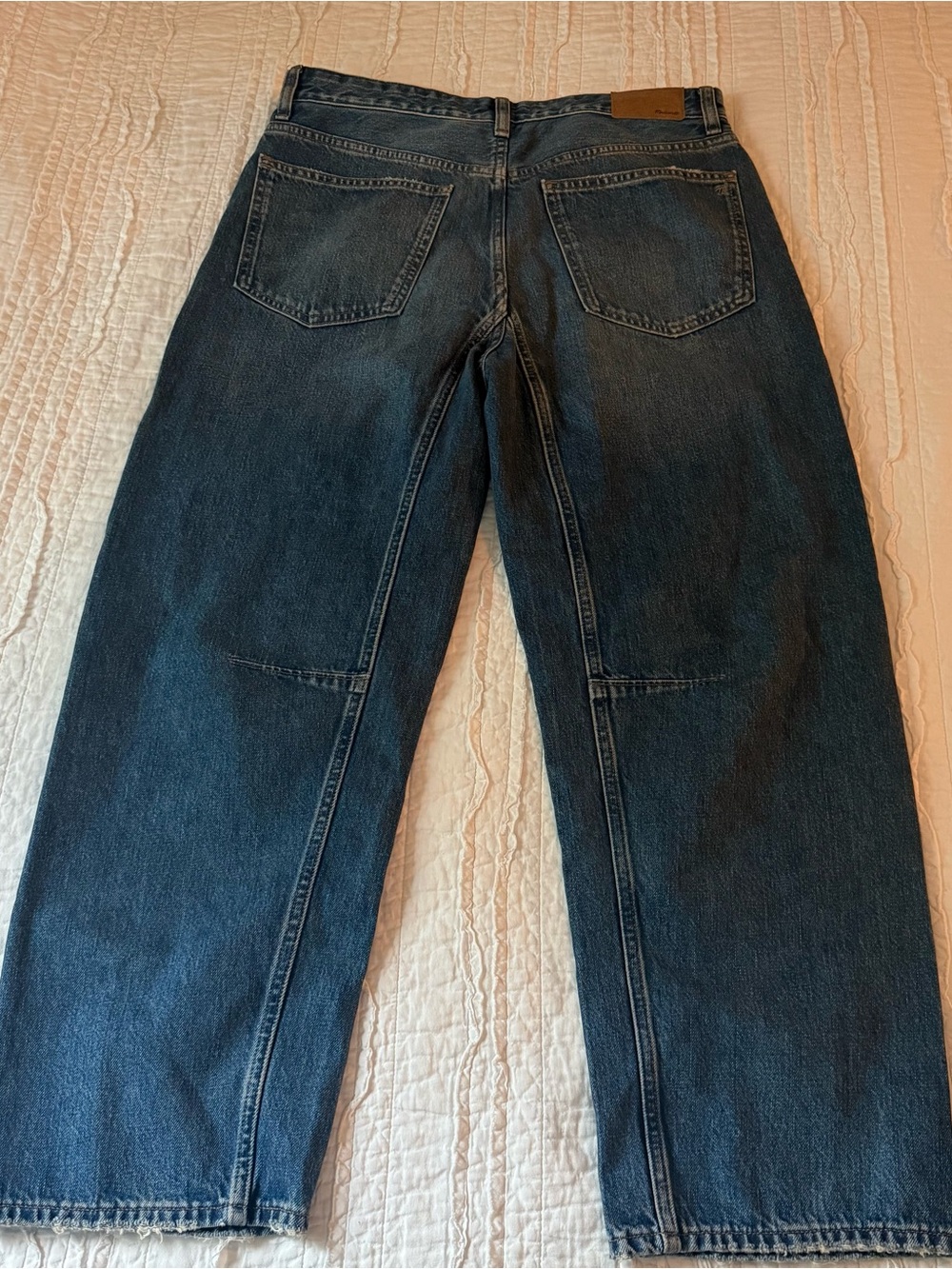 NWT Madewell Darted Barrel Leg Jean 28 Irmo Wash Rigid - Picture 11 of 14